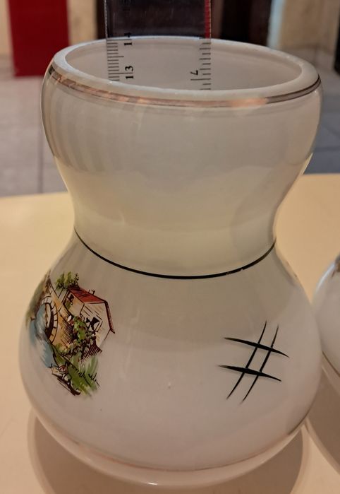 Abajours em vidro, anos 70/80, lote de 2.