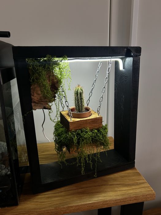 Lampka drewniana rustykalna boho