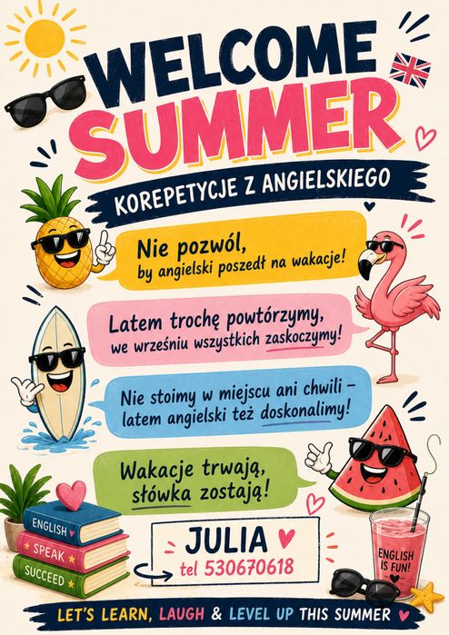 Korepetycje z języka angielskiego - stacjonarnie