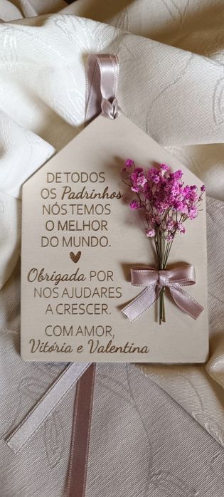 Lembrança Padrinhos - Madrinha e padrinho Páscoa