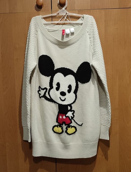 H&M Myszka Mickey Sweter dłuższy tunika Disney r.38