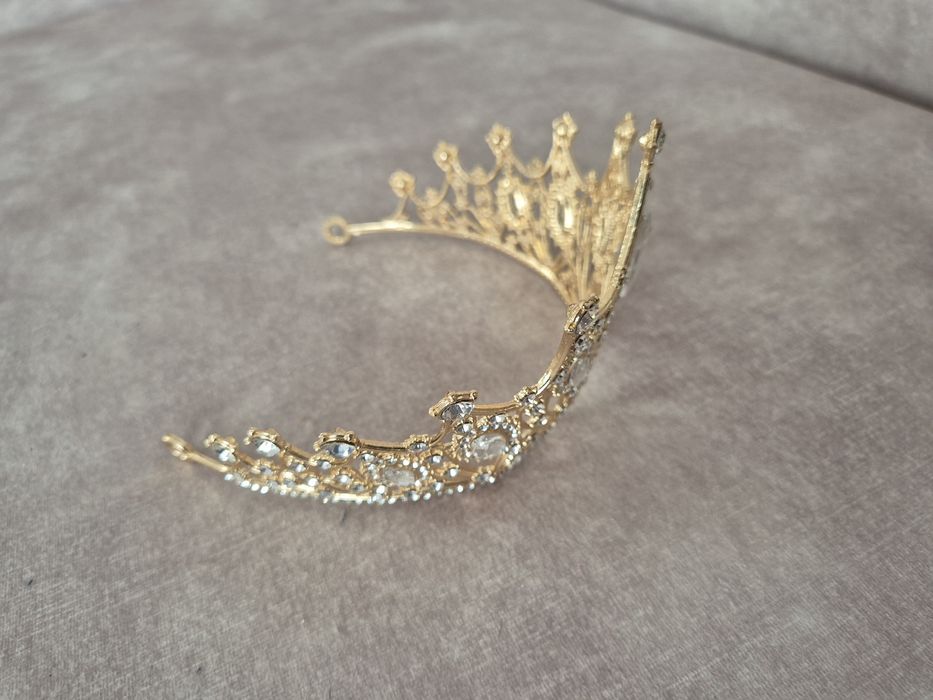 Nowa! Korona metalowa tiara diadem ślub księżniczka urodziny 18