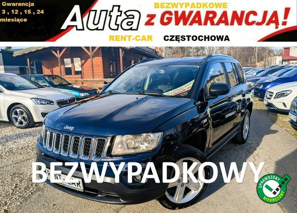 Jeep Compass 2.2D*136PS*OPŁACONY*Bezwypadkowy*4x4*Navi Klima*Serwis*GWARANCJA 24