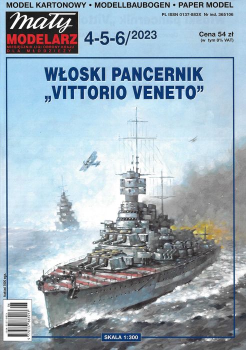 Mały Modelarz 4-5-6_2023 VITTORIO VENETO model 1:300 Warszawa