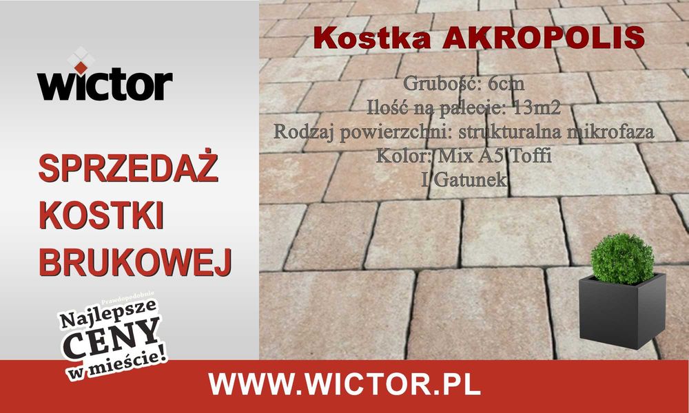 Kostka brukowa Akropolis A5 Toffi KOST-BET- sprzedaż kostki brukowej