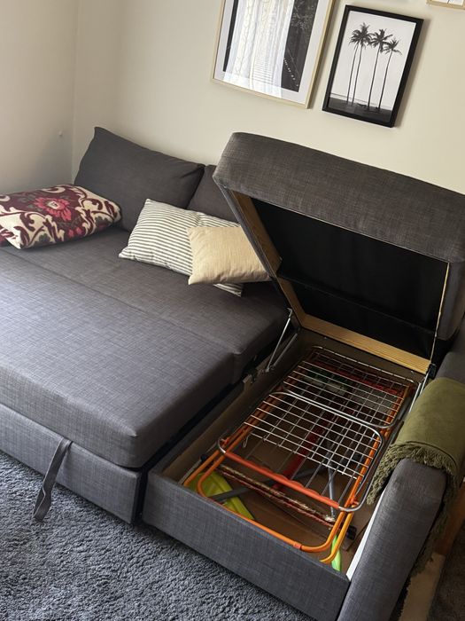 Sofa cama com arrumacao