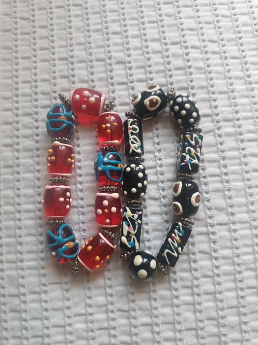 2 pulseiras vidro de Murano