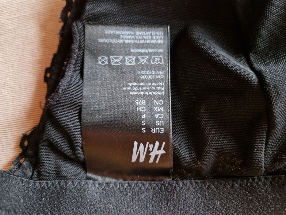 Biustonosz stanik H&M 75B czarny