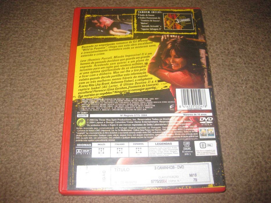 DVD "3 Caminhos" com Dominic Purcell