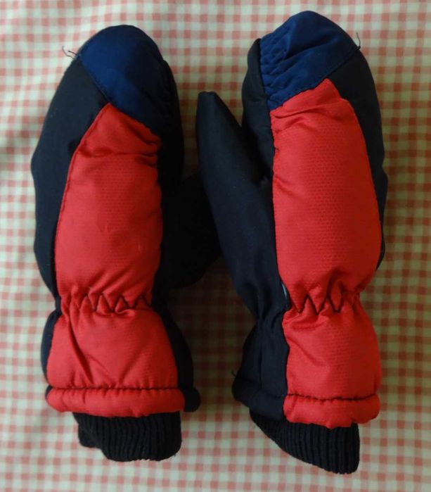 двойные детские варежки
