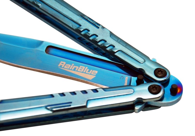 Przecena - Nóż motylkowy ALBAINOX  RainBlue 36246