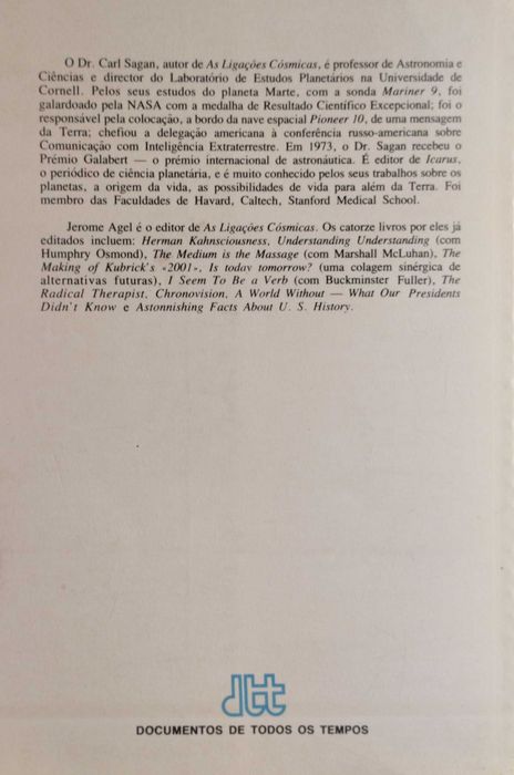As Ligações Cósmicas. Uma Perspectiva Extraterrestre - Carl Sagan