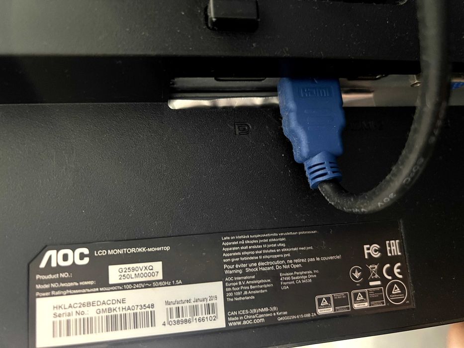 Monitor gaming 24” aoc