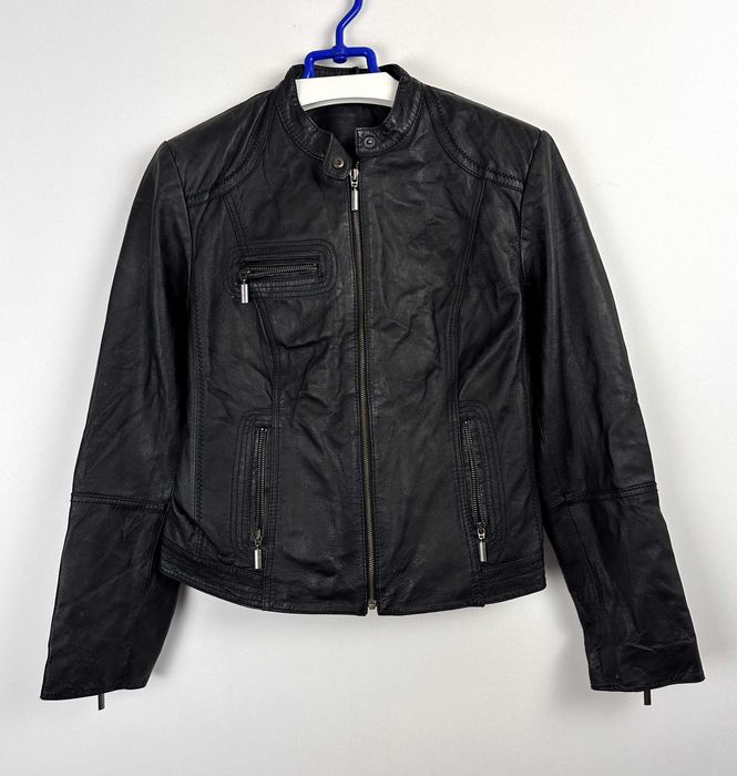 Kurtka skórzana damska F&F boxy pilotka skóra r. L