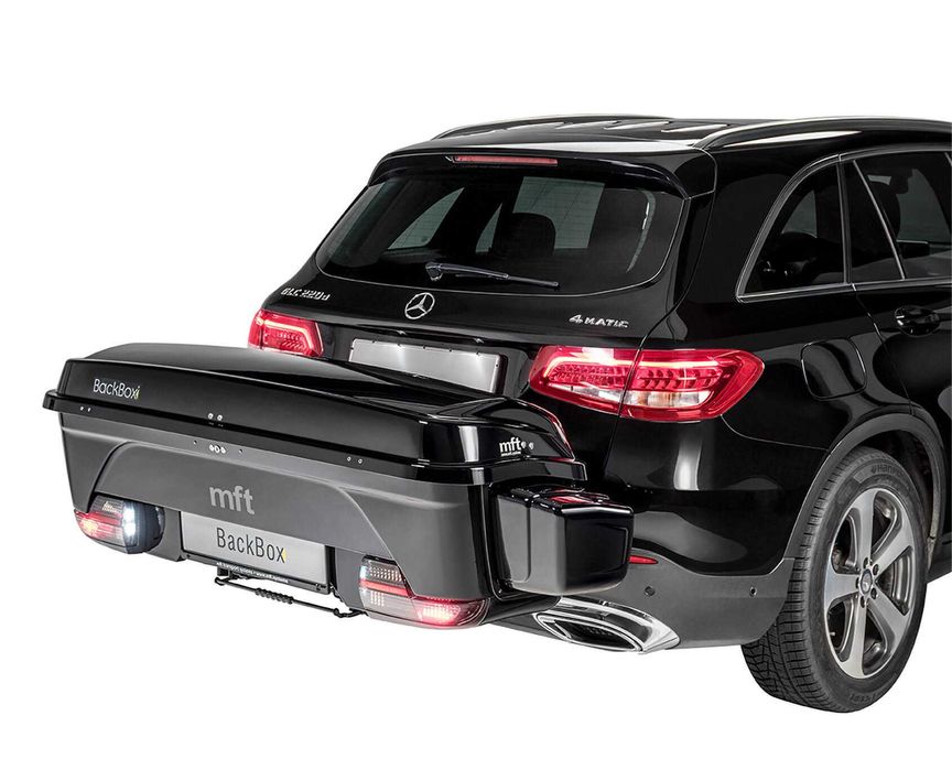 Wielofunkcyjna skrzynia transportowa, kufer, box na hak holowniczy BackBox MFT Transport Systems - czarny