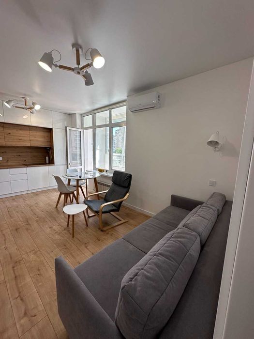 1К квартира 
(кухня-вітальня окрема спальня)
у ЖК Телескоп,Позняки