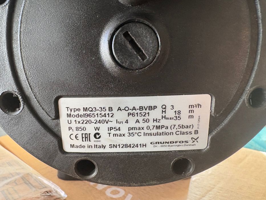 Pompa hydroforowa MQ3-35 (0,80kW) 230V Grundfos