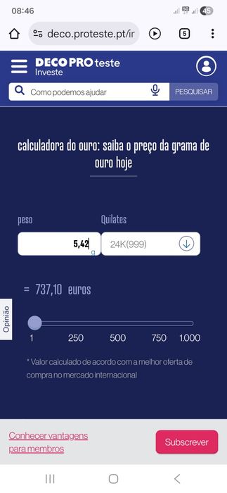 Ouro - Pregadeira/Alfinete Peito 19.2 K  Contraste. Preço actualizado