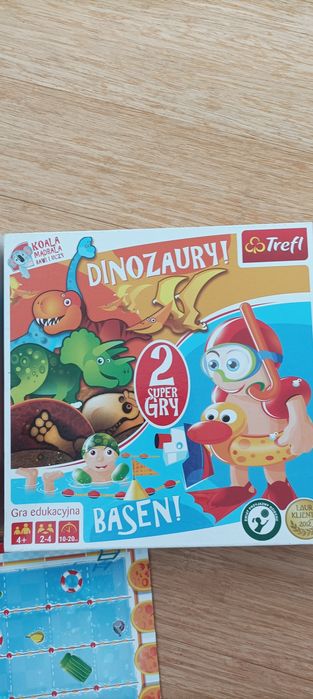 Gra planszowa edukacyjna dla dzieci. Dinozaury.