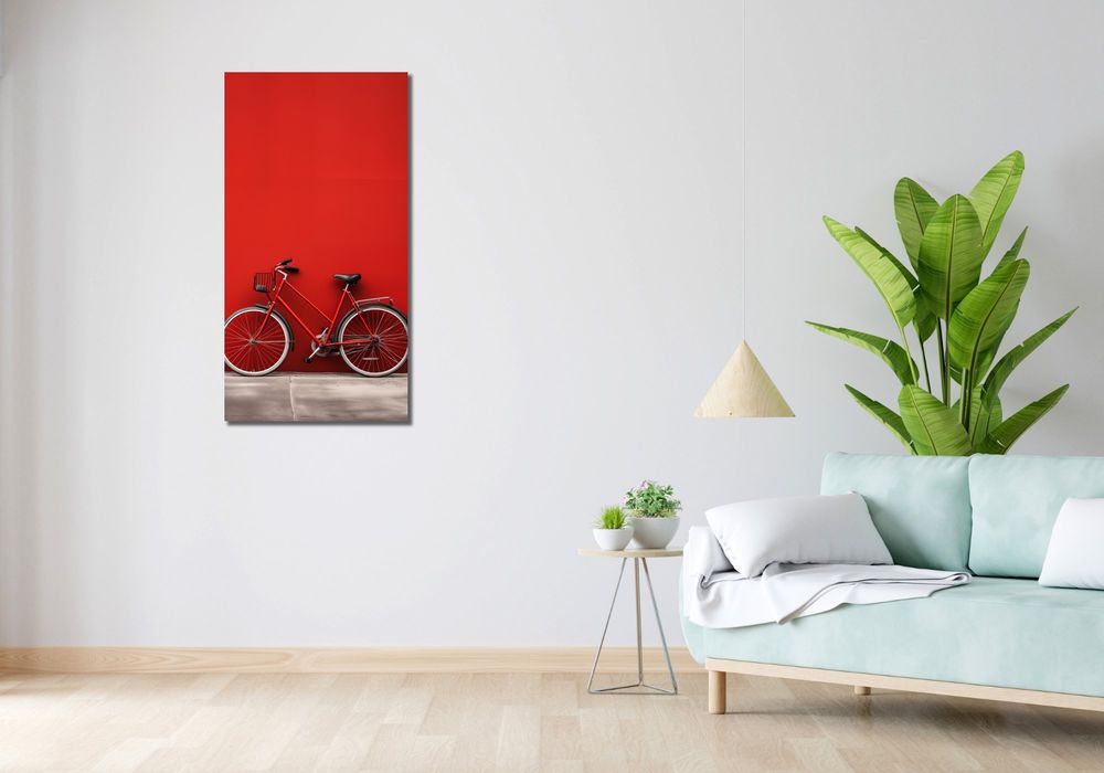 Obraz 50x100cm Czerwony Rower