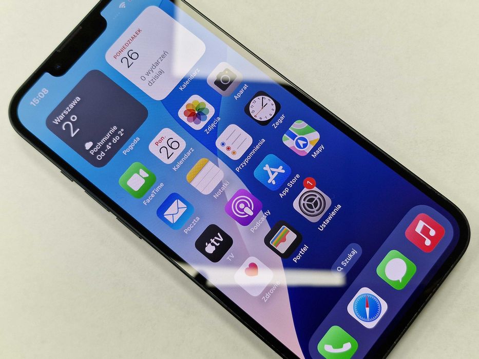 Iphone 13 128GB/ Midnight/ Grade A-/ Bat 84%/ Gwarancja + ładowarka