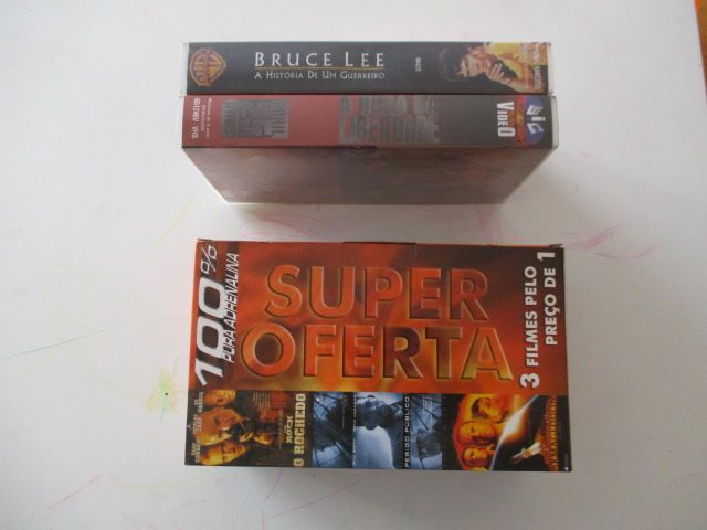 Pacote 4 filmes e bobinador VHS. (Ler discrição)