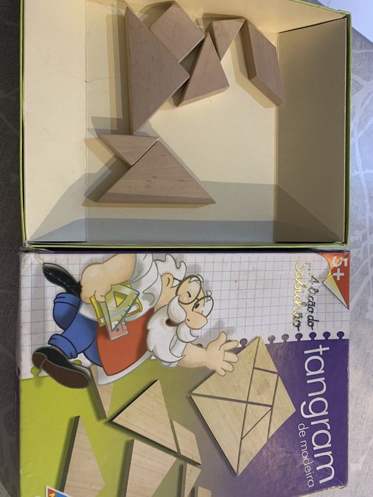 Tangram de madeira jogo educativo