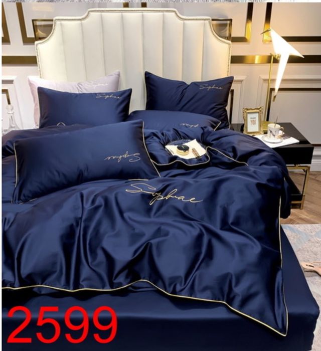 Pościel 200x220 Premium Luksusowa Satyna Haft