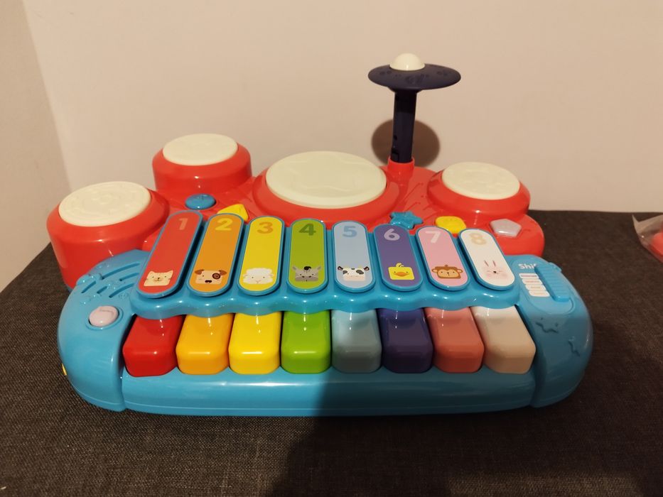 Pianino perkusyjne interaktywna zabawka muzyczna 5w1