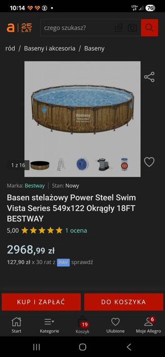 Basen ogrodowy bestwey 549x122