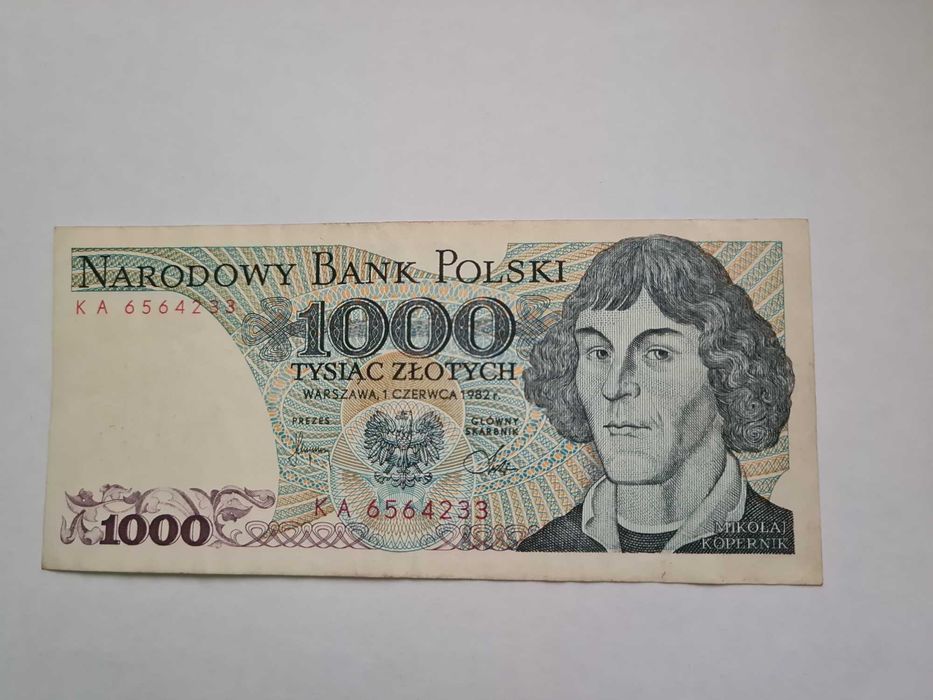 Банкнота Польские злотые 1000 (1982)