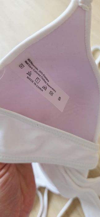 Shein bialy stroj bikini + 3 x stringi nowy