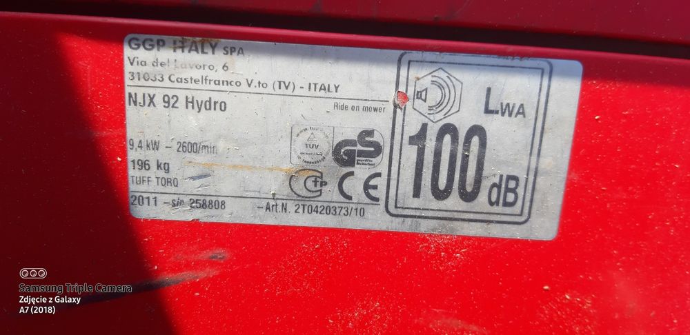 Traktorek CastelGarden Honda gcv 530 v2