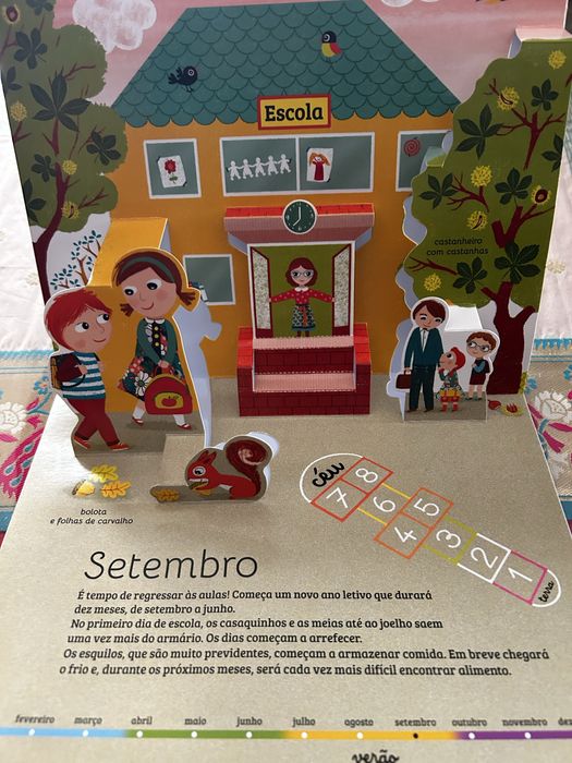 Livro infantil os 12 meses do ano pop up