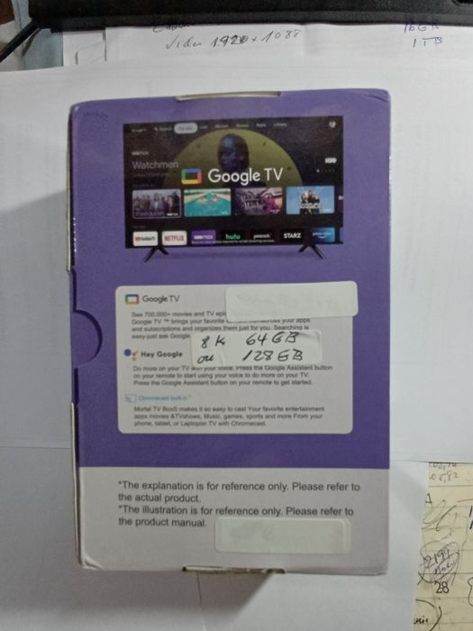 Box tv androide 14 q7 - 8GB + 128GB - Excelente.