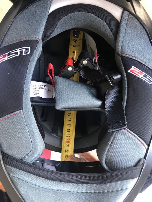 Capacete LS2 FF392 Preto Criança Tamanho M 20 cm