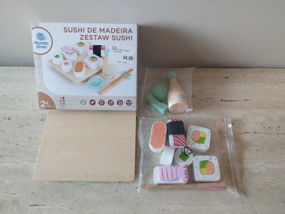 Nowy drewniany zestaw sushi zabawki kuchenne