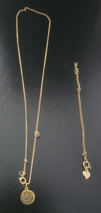 Fio e pulseira criança 19.2 ouro