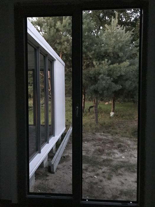 Dom modułowy 35 m2 całoroczny, duże przeszklenia