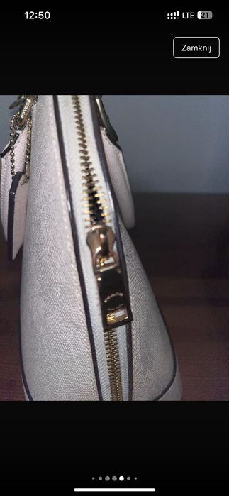 Torebka coach kremowa vintage