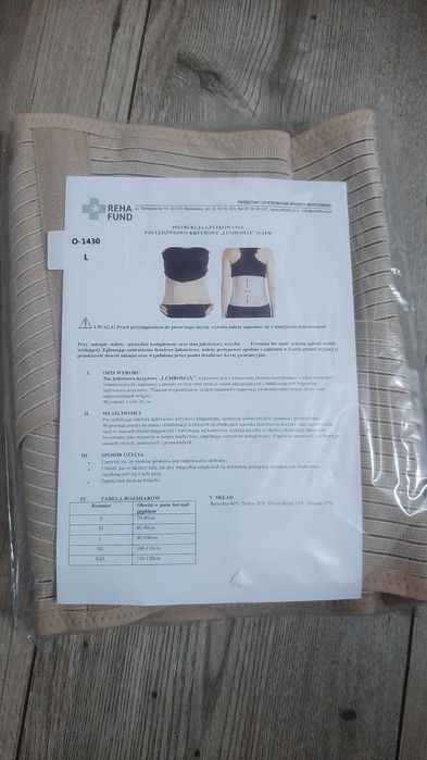 Pas lędźwiowo-krzyżowy „Lumbomax” beżowy 0-1430 rozmiar L