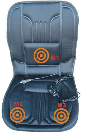 Podgrzewana mata na siedzenie 12V + masażer