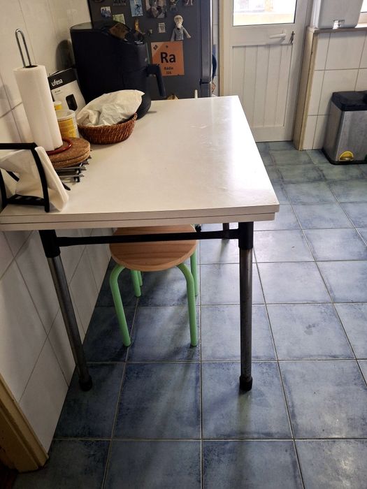 Mesa cozinha branca extensível