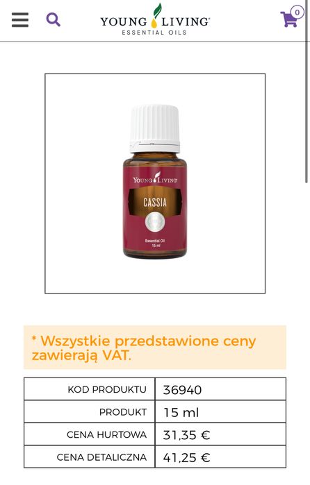 Young Living - Olejek Eteryczny Cassia