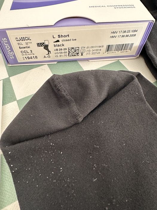 Meia liga de compressao