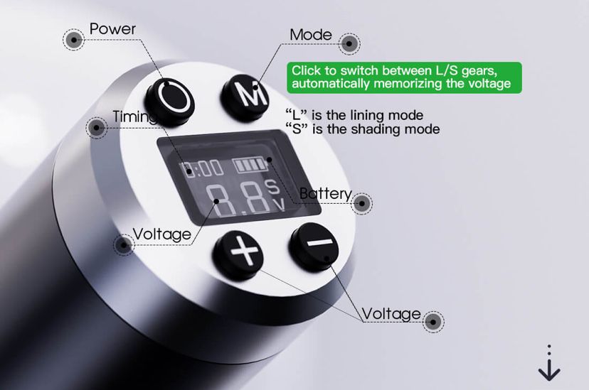 Maquina de tatuagem sem fio