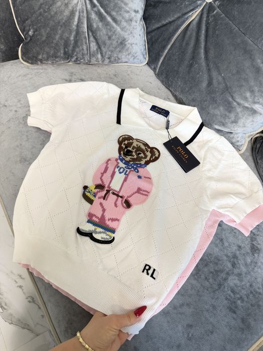 Поло футболка Ralph Lauren с мишкой