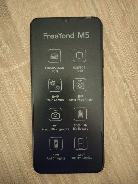 Telefon FreeYond M5 czarny