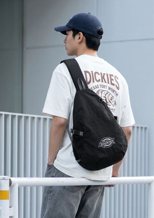 Сумка dickies sling bag чорна сіра дікіс