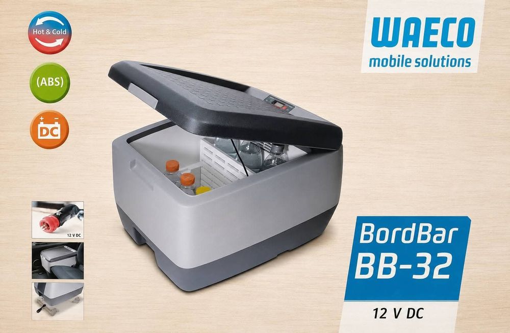 Geleira Elétrica Waeco BordBar BB-32 12V | Frio e Quente | 32L + Inversor de Corrente Novo